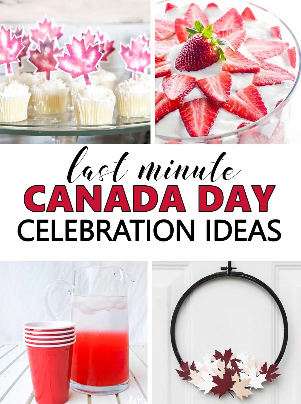 Canada Day is just around the corner. Whether you're planning ahead or looking for last minute party ideas, choose from these red and white themed Canada Day celebration ideas to get into the spirit!