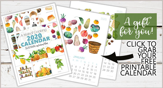 A Free Printable 2020 Calendar for you! - Sustain My Cooking Habit