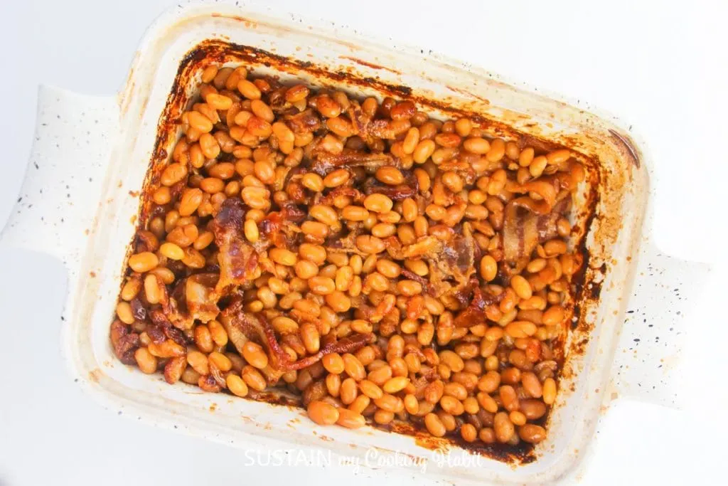 cooked boston  baked beans.