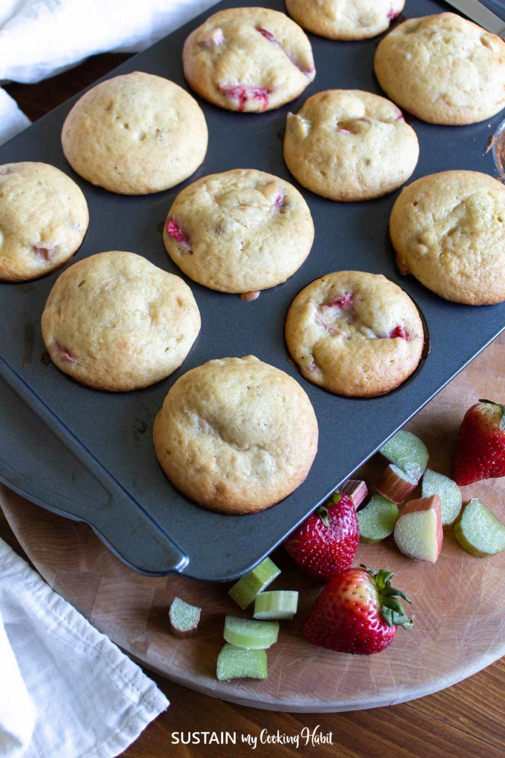 Delightful Strawberry Rhubarb Muffins Sustain My Cooking Habit