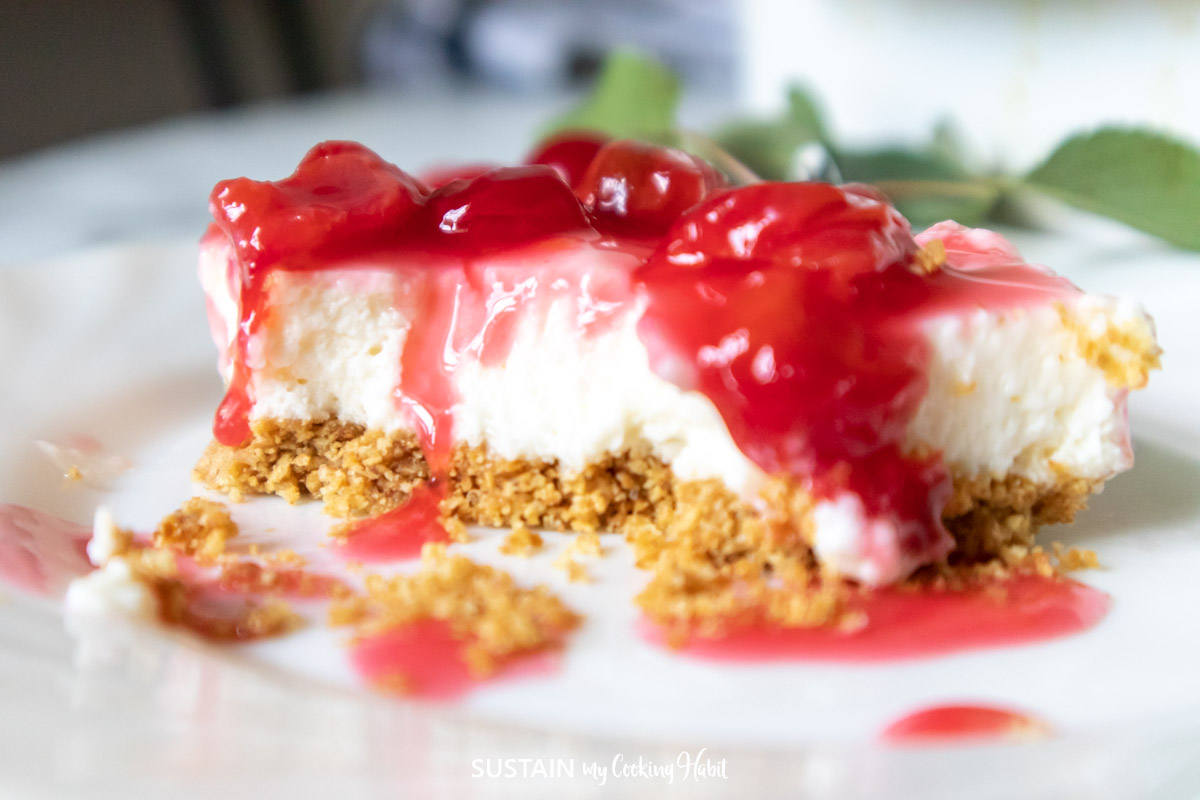 Sour Cherry Cheesecake From Scratch Recipe Sustain My Cooking Habit