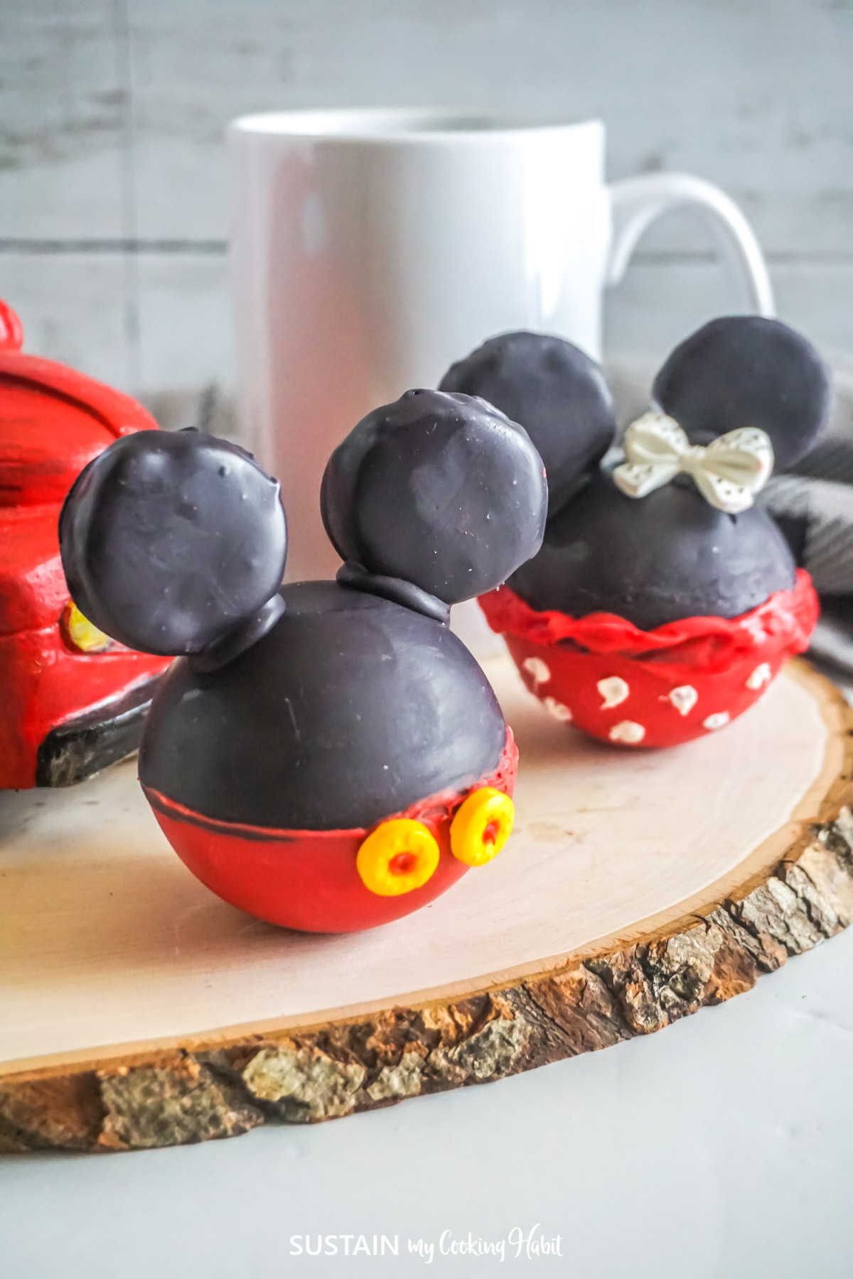 Mickey Mouse hot cocoa bombs.