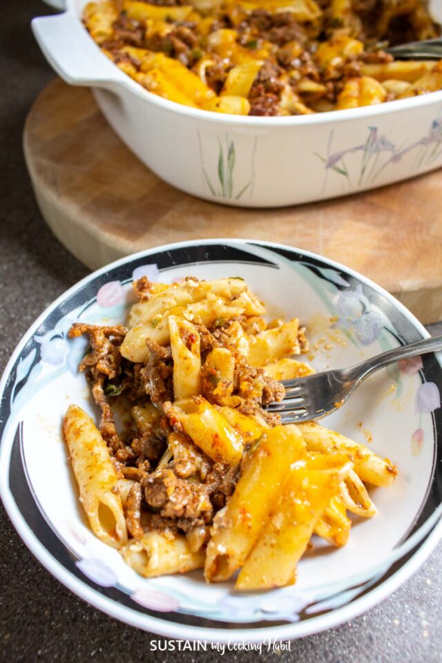 Satisfying Baked Penne Pasta with Ground Beef - Sustain My Cooking Habit
