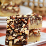 plate of Pecan Hazelnut bars