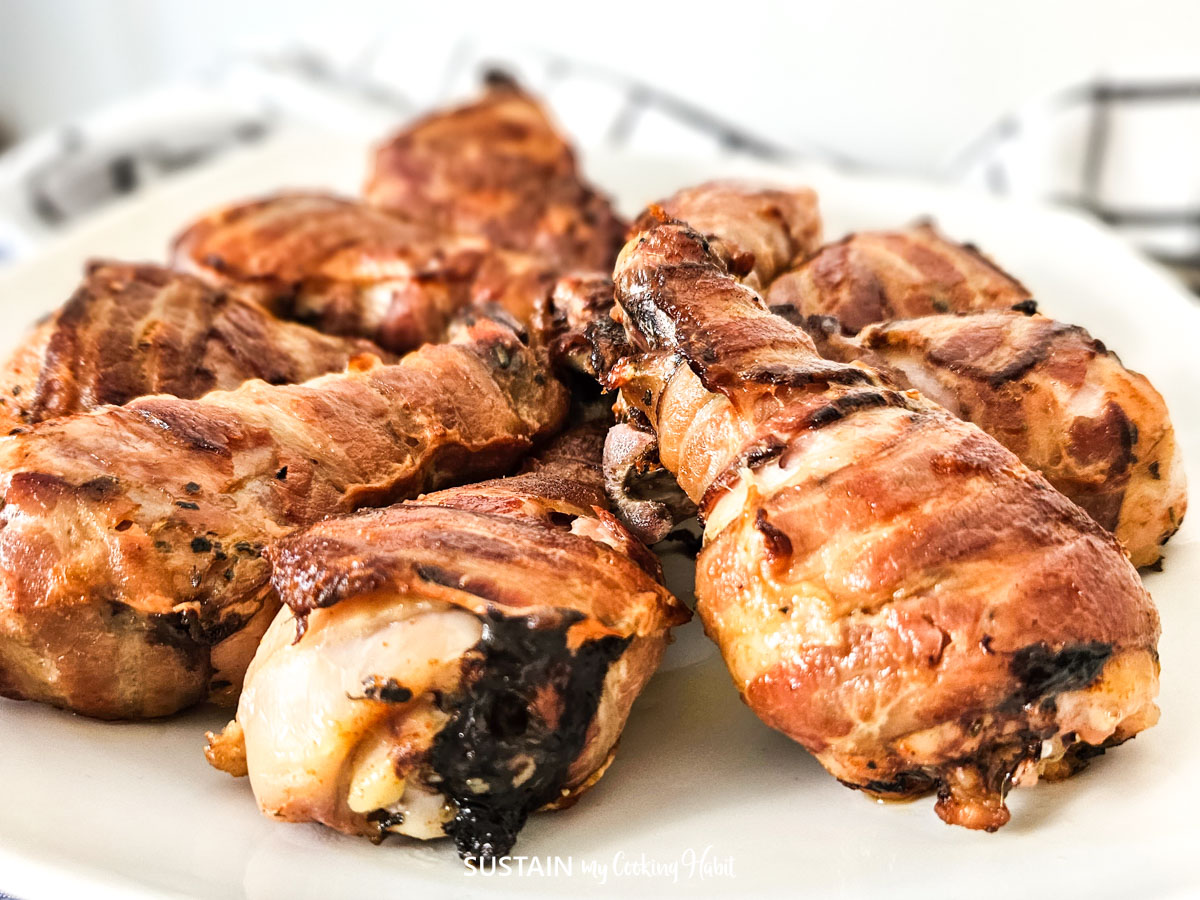 Easy OvenBaked Bacon Wrapped Drumsticks Sustain My Cooking Habit