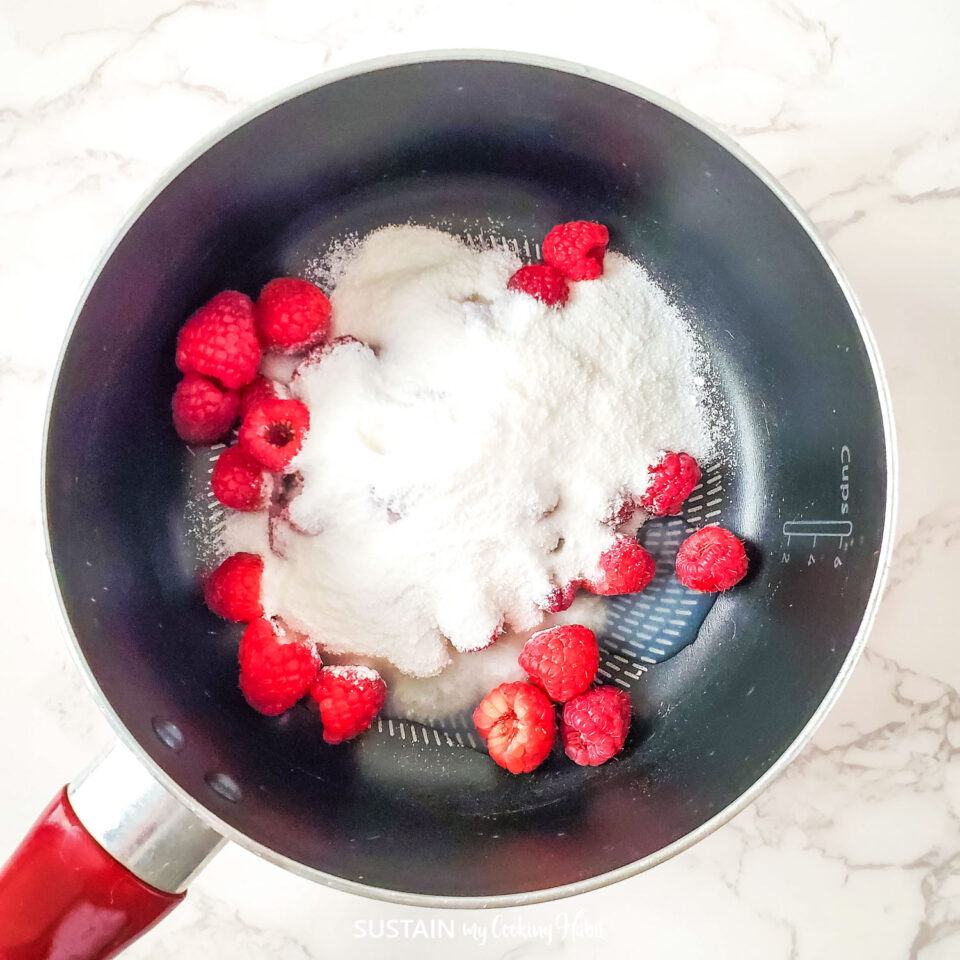 Vanilla Sheet Cake with Raspberry Glaze Recipe - Sustain My Cooking Habit