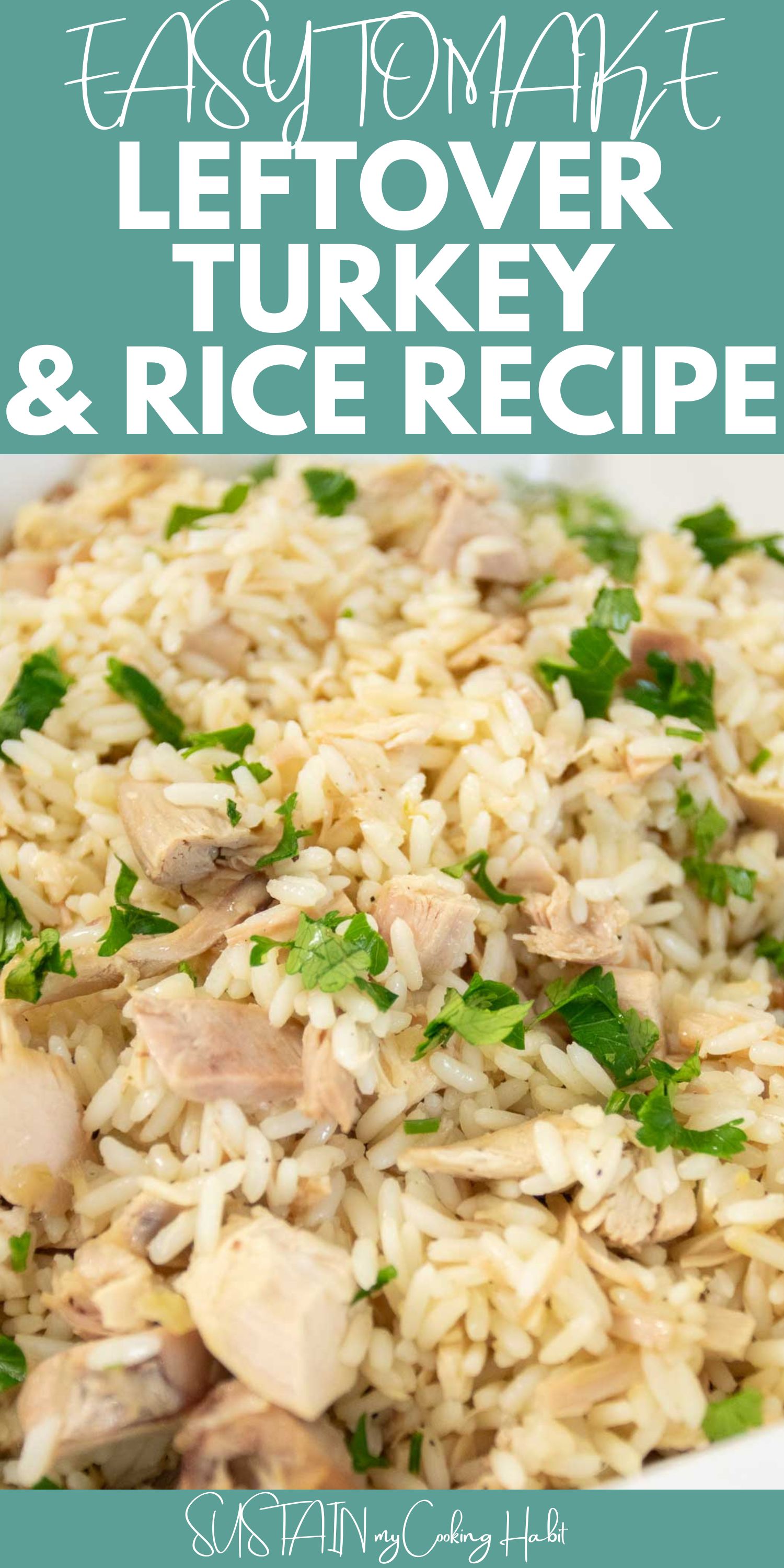 Leftover Turkey and Rice Recipe - Sustain My Cooking Habit