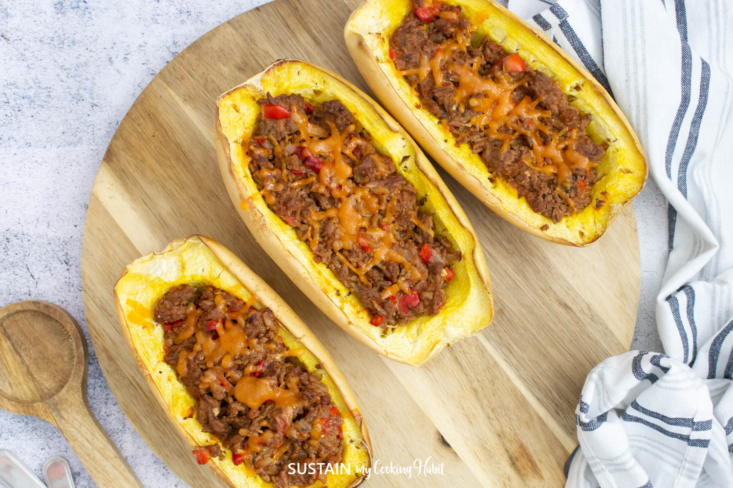 Spaghetti Squash with Beef Sauce Recipe Sustain My Cooking Habit