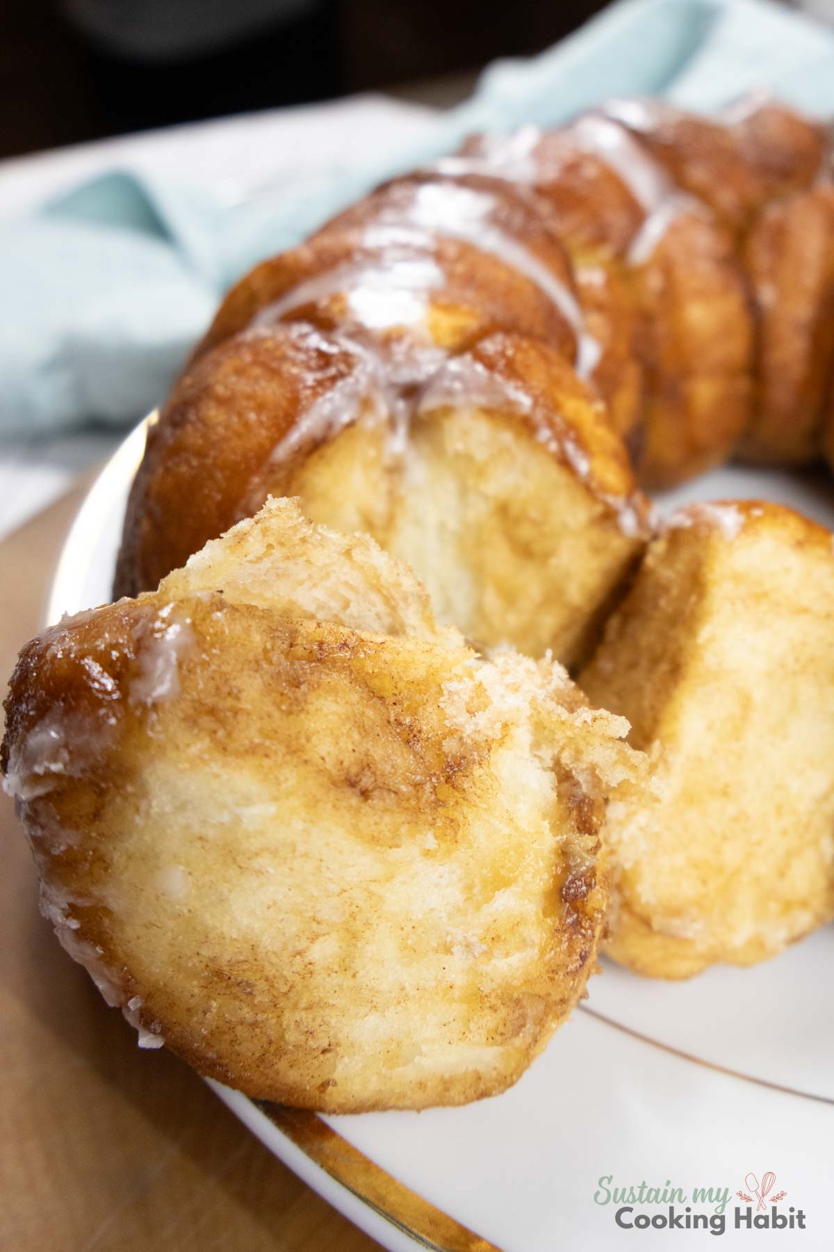 Close up of monkey bread.