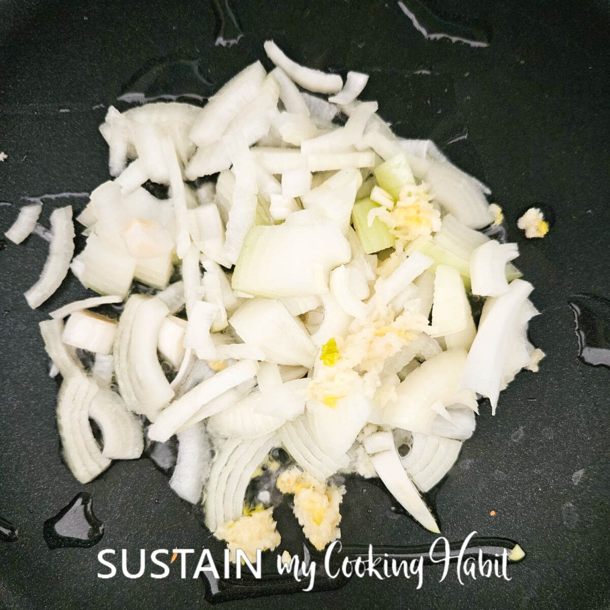 Sauteed onion and garlic.