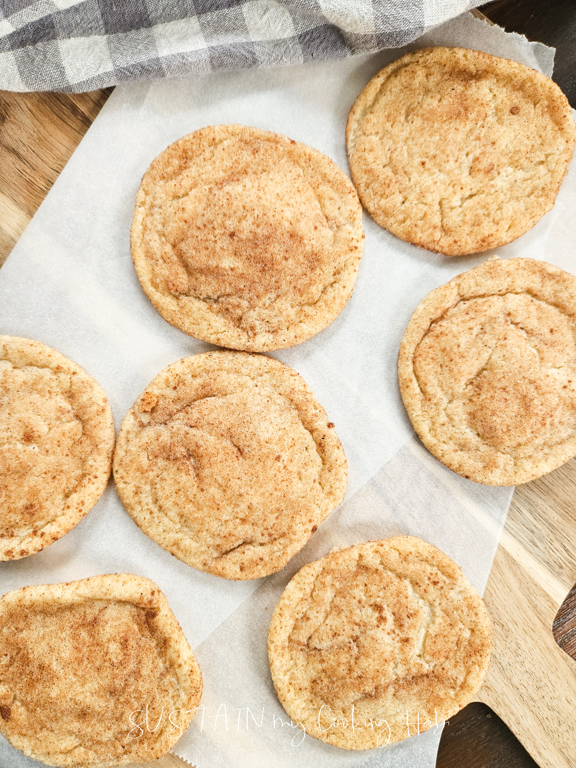 Overhead view of Snickerdoodle cookies.
