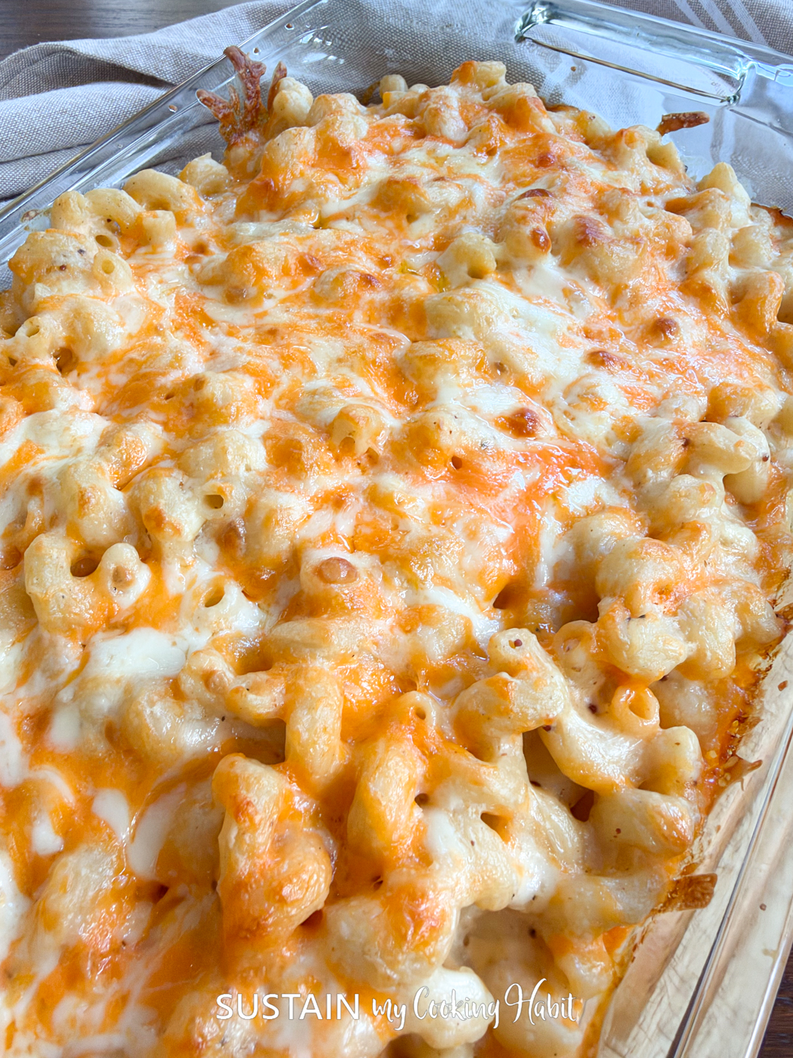 Homemade mac and cheese.